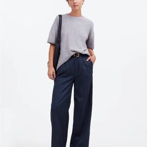 Madewell The Tall Harlow Wide-Leg Pant in Drapey Twill size 4 in Deep Indigo